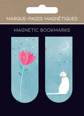 MARCAPAGINAS MAGNETICOS CHAT AVEC FLEUR FLORES Y GATOS | 6 UNIDADES | (PICTURA)